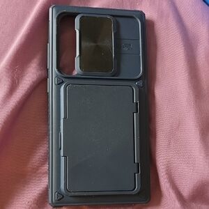 Dark Blue Phone Case with Card Holder